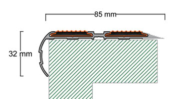 ترمز پله آلومینیومی دوبل 