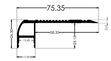 ترمز پله LED دار تک 