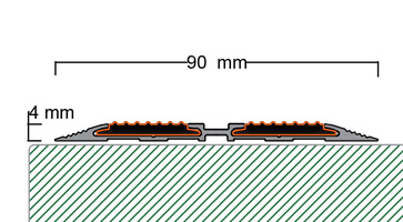 ترمز پله آلومینیومی تخت 
